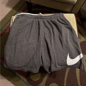 Grey Nike fleece shorts